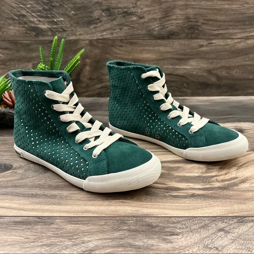 NIB SeaVees Army Issue High Celestial High Top Sneaker Bottle Green Suede 8 39